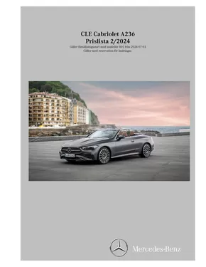 Mercedes-Benz-katalog i Åhus | Mercedes-Benz Cabriolet A236 | 2024-07-04T00:00:00.000Z - 2025-07-04T00:00:00.000Z