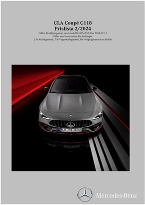 Mercedes-Benz-katalog i Stockholm | Mercedes-Benz Coupe C118-fl | 2024-07-12T00:00:00.000Z - 2025-07-12T00:00:00.000Z