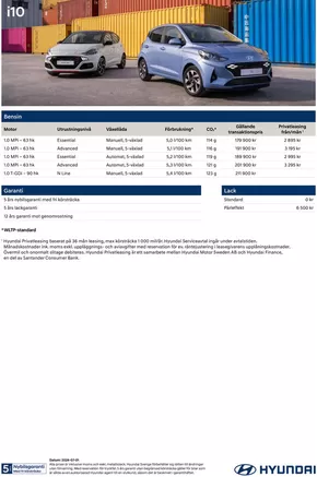 Hyundai-katalog i Nybygget (Stockholm) | Hyundai Prislista i10 | 2024-09-03T00:00:00.000Z - 2025-09-03T00:00:00.000Z