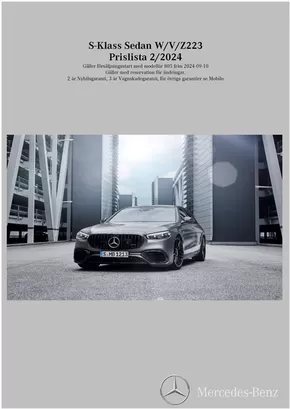 Mercedes-Benz-katalog i Stockholm | Mercedes-Benz Saloon W223 | 2024-09-11T00:00:00.000Z - 2025-09-11T00:00:00.000Z