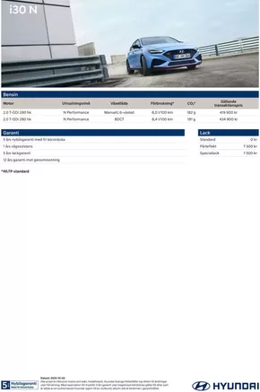 Hyundai-katalog i Nybygget (Stockholm) | Hyundai Prislista i30 N | 2024-10-25T00:00:00.000Z - 2025-10-25T00:00:00.000Z