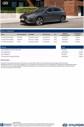 Hyundai-katalog i Nybygget (Stockholm) | Hyundai Prislista i30 | 2024-11-07T00:00:00.000Z - 2025-11-07T00:00:00.000Z