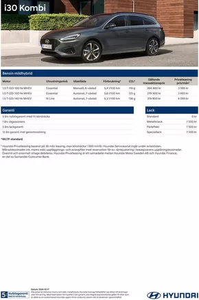 Hyundai-katalog i Nybygget (Stockholm) | Hyundai Prislista i30 Kombi | 2024-11-07T00:00:00.000Z - 2025-11-07T00:00:00.000Z