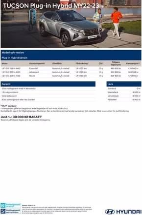 Hyundai-katalog i Nybygget (Stockholm) | Hyundai Prislista TUCSON Plug-in Hybrid MY23 | 2024-11-15T00:00:00.000Z - 2025-11-15T00:00:00.000Z