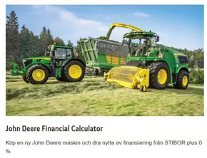 John Deere-katalog i Östra Karup | John Deere financial calculator! | 2024-12-04T00:00:00.000Z - 2025-03-31T00:00:00.000Z