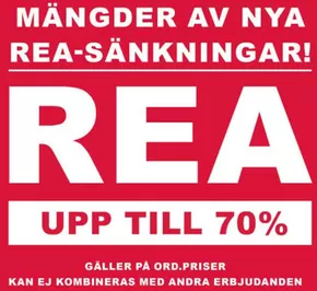 Rea upp till 70%!