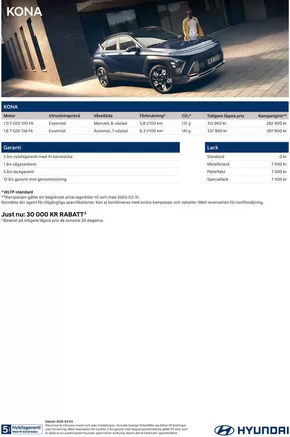 Hyundai-katalog i Nybygget (Stockholm) | Hyundai Prislista KONA | 2025-03-04T00:00:00.000Z - 2026-03-04T00:00:00.000Z