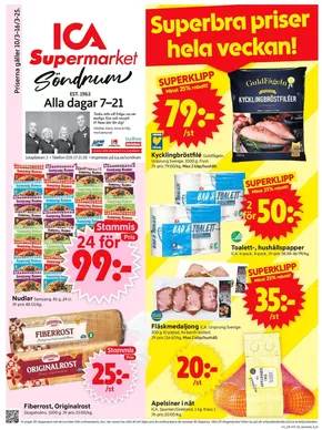 ICA Supermarket-katalog i Laholm | Fantastiskt erbjudande för fyndjägare | 2025-03-10T00:00:00.000Z - 2025-03-16T00:00:00.000Z