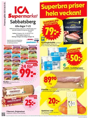 ICA Supermarket-katalog | Top-erbjudanden för alla fyndjägare | 2025-03-10T00:00:00.000Z - 2025-03-16T00:00:00.000Z