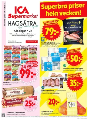 ICA Supermarket-katalog i Skärholmen | Fantastiskt erbjudande för alla kunder | 2025-03-10T00:00:00.000Z - 2025-03-16T00:00:00.000Z