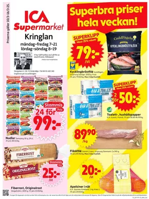 ICA Supermarket-katalog i Nykvarn | Stort urval av erbjudanden | 2025-03-10T00:00:00.000Z - 2025-03-16T00:00:00.000Z