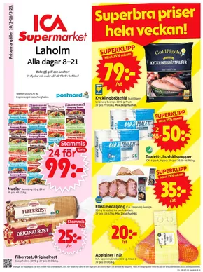 ICA Supermarket-katalog i Båstad | Fantastiskt erbjudande för alla kunder | 2025-03-10T00:00:00.000Z - 2025-03-16T00:00:00.000Z