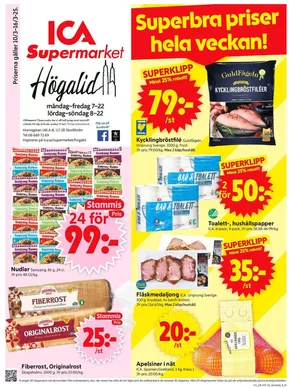 ICA Supermarket-katalog i Lidingö | Stort urval av erbjudanden | 2025-03-10T00:00:00.000Z - 2025-03-16T00:00:00.000Z