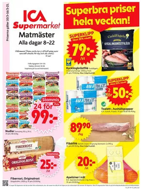 ICA Supermarket-katalog i Fagersjö | Top-erbjudanden för alla fyndjägare | 2025-03-10T00:00:00.000Z - 2025-03-16T00:00:00.000Z