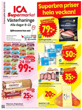 ICA Supermarket-katalog i Västerhaninge | Erbjudanden för fyndjägare | 2025-03-10T00:00:00.000Z - 2025-03-16T00:00:00.000Z