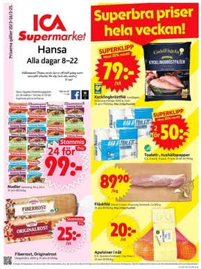 ICA Supermarket-katalog i Kävlinge | Aktuella fynd och erbjudanden | 2025-03-10T00:00:00.000Z - 2025-03-16T00:00:00.000Z