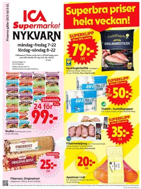 ICA Supermarket-katalog i Hölö (Stockholm) | Aktuella specialerbjudanden | 2025-03-10T00:00:00.000Z - 2025-03-16T00:00:00.000Z