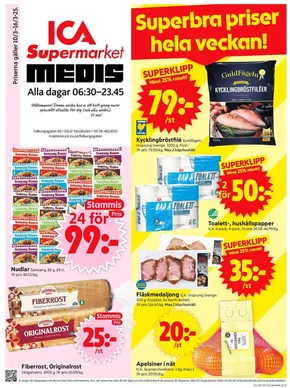 ICA Supermarket-katalog i Fagersjö | Aktuella fynd och erbjudanden | 2025-03-10T00:00:00.000Z - 2025-03-16T00:00:00.000Z