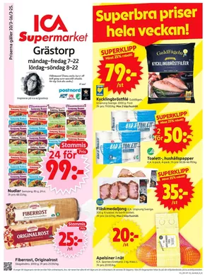 ICA Supermarket-katalog i Järpås | Rabatter och kampanjer | 2025-03-10T00:00:00.000Z - 2025-03-16T00:00:00.000Z