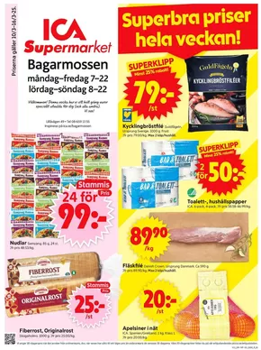 ICA Supermarket-katalog i Farsta | Attraktiva specialerbjudanden för alla | 2025-03-10T00:00:00.000Z - 2025-03-16T00:00:00.000Z