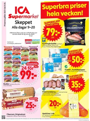 ICA Supermarket-katalog i Strängnäs | Fantastiskt erbjudande för alla kunder | 2025-03-10T00:00:00.000Z - 2025-03-16T00:00:00.000Z