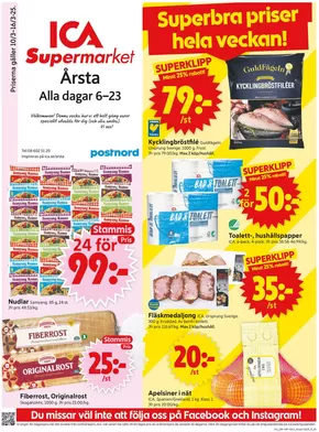 ICA Supermarket-katalog i Gröndal | Fantastiskt erbjudande för alla kunder | 2025-03-10T00:00:00.000Z - 2025-03-16T00:00:00.000Z