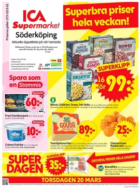 ICA Supermarket-katalog i Åsa | Erbjudanden för fyndjägare | 2025-03-17T00:00:00.000Z - 2025-03-25T00:00:00.000Z