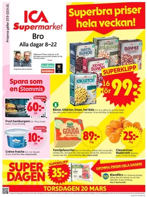 ICA Supermarket-katalog i Upplands Väsby | Rabatter och kampanjer | 2025-03-17T00:00:00.000Z - 2025-03-25T00:00:00.000Z