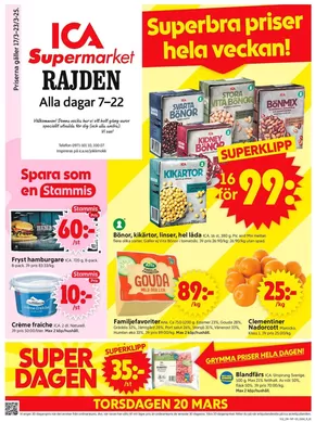 ICA Supermarket-katalog i Åsa | Top-deals och rabatter | 2025-03-17T00:00:00.000Z - 2025-03-25T00:00:00.000Z