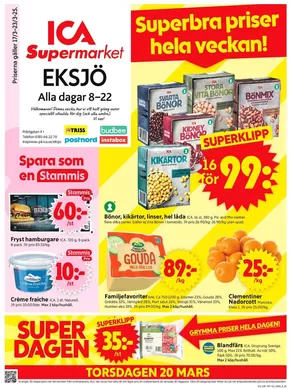 ICA Supermarket-katalog i Öjersjö | Exklusiva deals och fynd | 2025-03-17T00:00:00.000Z - 2025-03-25T00:00:00.000Z