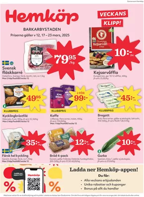 Hemköp-katalog i Söderby (Ekerö) | Spara nu med våra deals | 2025-03-17T00:00:00.000Z - 2025-03-23T00:00:00.000Z