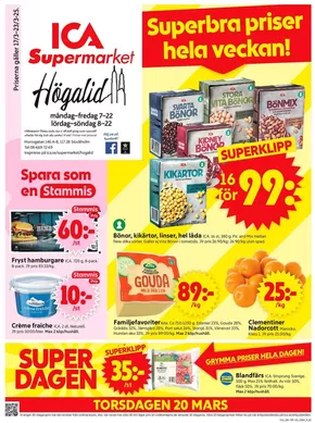 ICA Supermarket-katalog i Sollentuna | Attraktiva specialerbjudanden för alla | 2025-03-17T00:00:00.000Z - 2025-03-23T00:00:00.000Z