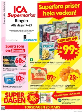 ICA Supermarket-katalog i Fagersjö | Exklusiva deals och fynd | 2025-03-17T00:00:00.000Z - 2025-03-23T00:00:00.000Z