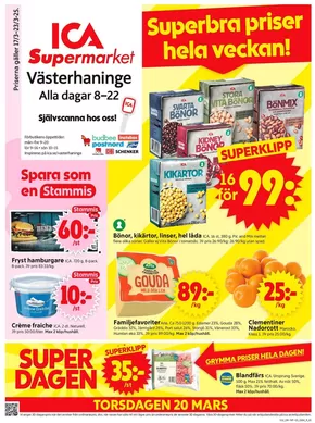 ICA Supermarket-katalog i Fagersjö | Fantastiskt erbjudande för fyndjägare | 2025-03-17T00:00:00.000Z - 2025-03-23T00:00:00.000Z