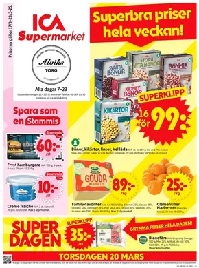 ICA Supermarket-katalog i Söderby (Ekerö) | Exklusiva deals för våra kunder | 2025-03-17T00:00:00.000Z - 2025-03-23T00:00:00.000Z